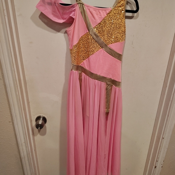 Reverence Dancewear Women's One Pc. Pink & Gold Goddess Princess Adult Sz S - Picture 7 of 7